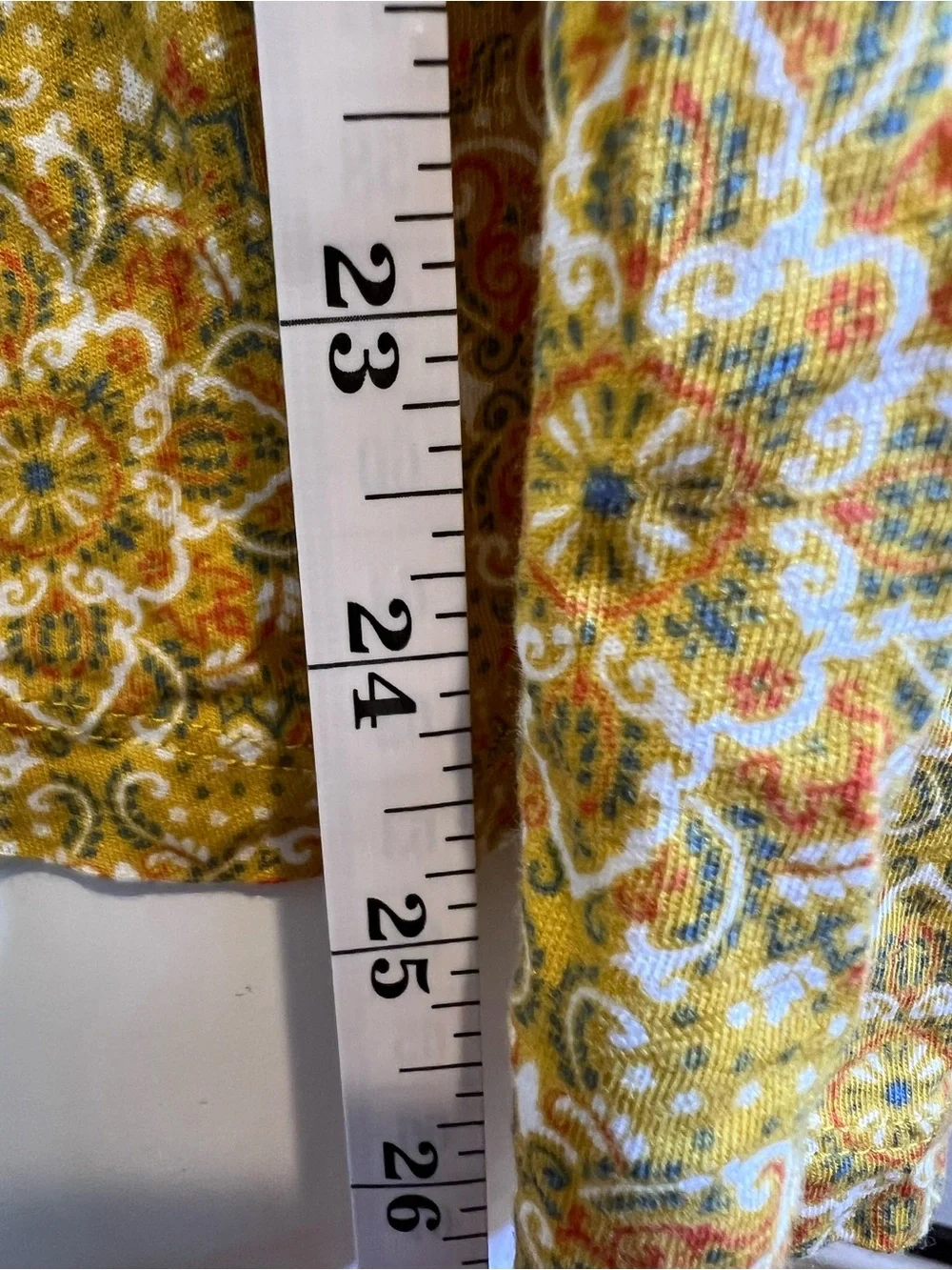 Cato Mustard Floral Tie-Shoulder Smocked Tank